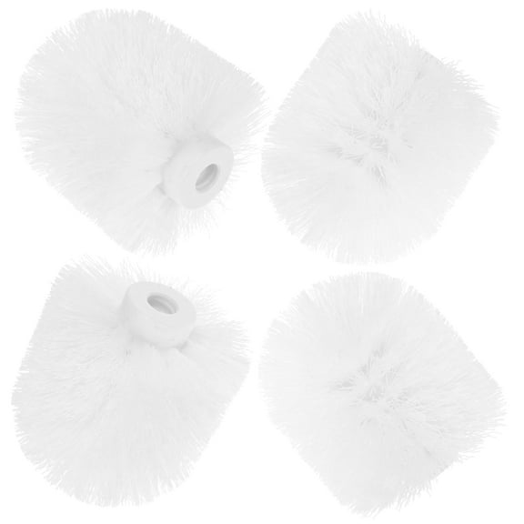 RENACLIPY Toilet Brush Heads, White Plastic, Easy Install, 4Pcs