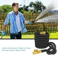 thumbnail image 2 of Expandable Garden Hose 100FT/75FT/50FT/25FT with 3/4" Solid Brass Connector, Flexible Garden Watering Hose Reels, Black, 2 of 6