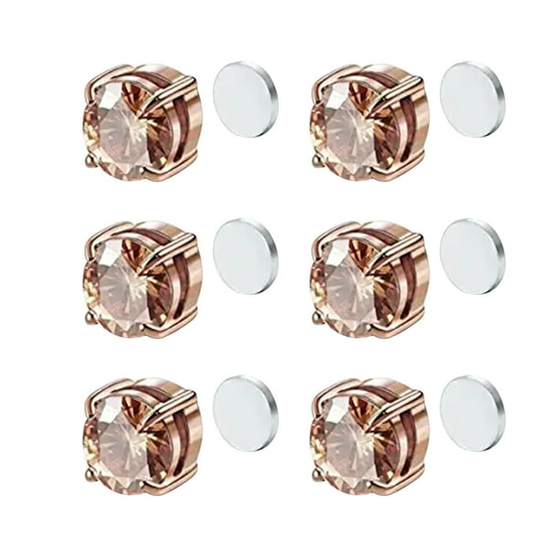Pendientes de magnetoterapia, sin perforación, diseño ergonómico, material metálico, para acupresión del oído unisex