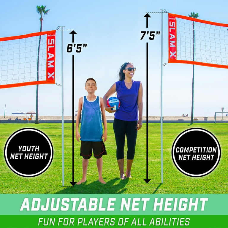 GoSports Slam X 4 Way Volleyball Game Set - Ultimate Backyard