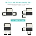 thumbnail image 3 of Best Choice Products 4-Piece Outdoor Wicker Patio Conversation Furniture Set w/ Table, Cushions - Black/White Sand, 3 of 8