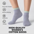 thumbnail image 4 of Loritta Secret Womens Ankle Socks, 8 Pairs Low Cut Cotton Athletic Running Sports Breathable Contrast Color Cuff Socks for Women, Size 9-11, 4 of 7