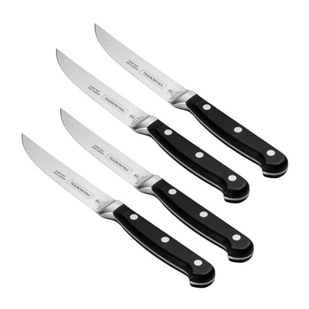 Tramontina Pro Series 4 Piece Forged 5 Inch Fine Steak Knife Set