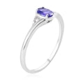thumbnail image 2 of Gorgeous Blue Tanzanite Ring/Dainty Diamond Halo Ring/Oval Tanzanite/14k Tanzanite Jewelry/December Birthstone/Wedding Anniversary/Gifting, 2 of 6