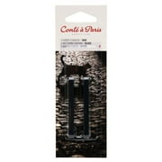 Conte Crayons: Black 2B, 2.5 x .25 inch, 2 pieces