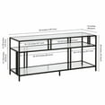 thumbnail image 6 of Evelyn&Zoe Cortland Rectangular TV Stand with Glass Shelves for TV's up to 60" in Blackened Bronze, 6 of 9