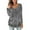 Gray, variant on BLTIBY Long Sleeve Shirts for Women Printed V Neck Button Pleated Tops Casual Fashion Lightweight Pullover Blouse Purple L