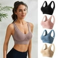 thumbnail image 2 of Womens Sport Bras Seamless Wire Free Weight Support Tank Sports Yoga Sleep Bra, 2 of 8