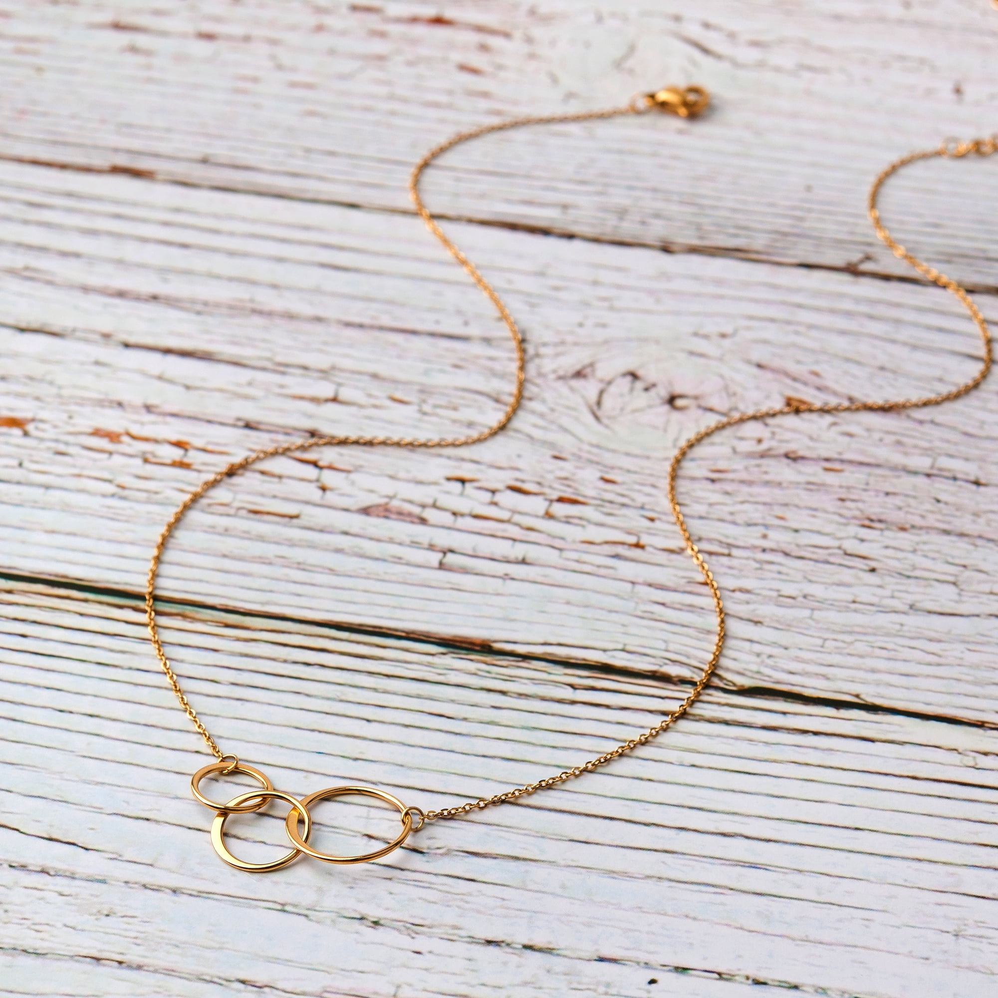 Mother and Daugther Mother's Day Gift, Mother's Day Gift from Daughter, Mother Day Gift Ideas, Necklace and Card Gift for Mom, Gift for Mom[Gold Triple Infinity Ring,Blue-Orange Gradient]