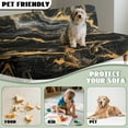 thumbnail image 6 of Yuyamidu Black Marble Futon Cover Armless Sofa Covers Non Slip Stretch Futon Slipcover with Elastic Edge Easy to Install Sofa Bed Slipcover Protector Gift for Holiday, 6 of 8