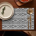 thumbnail image 4 of Tribal Earthy Vintage Boho Chic Flax Placemats Set of 6, 12x18 Inch Rustic Nordic Style Artistic Ethnic Patterns, Washable Style Table Mats for Dining Room, 4 of 5