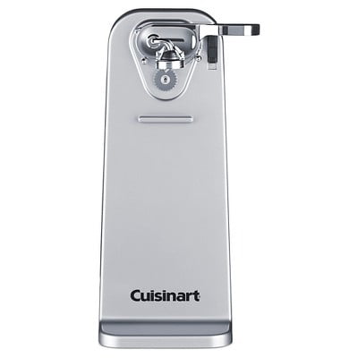 Deluxe Can Opener - Chrome Electric Countertop, Freestanding, Magnet for Easy Lid Lift-Off