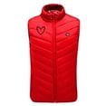 thumbnail image 4 of REORIAFEE Heat Vest Jacket Unisex with 9 Heating Zones Electric Heated Coat without Power Bank USB Rechargeable Washable Thermal Outdoor Casual Hiking Vest Red S, 4 of 5