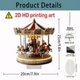thumbnail image 4 of Christmas Carousel Figurine with Rotating Horses and Detailed Design Christmas Decor as show One Size, 4 of 4