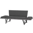 thumbnail image 1 of CoSoTower Convertible Wicker Loveseat Grey Patio Chaise Lounge, 1 of 7