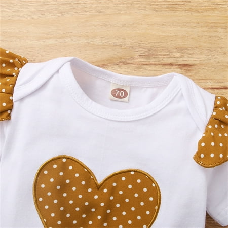 

dmqupv Winter Clothes for Teen Girls Baby Girls Short Ruffled Sleeve Patchwork Romper Tops Baby Stretch Wrap B 6-12 Months