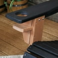 thumbnail image 5 of Sunnydaze All-Weather Black/Brown Outdoor Adirondack Chair with Drink Holder - Heavy Duty HDPE Weatherproof Patio Chair - Ideal for Lawn, Garden, and Around the Firepit, 5 of 8