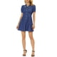 thumbnail image 1 of INSPIRE CHIC Vestido Mini de Jean con Mangas Abullonadas y Botones en la Parte Frontal M-Blue XS, 1 of 5