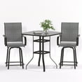 thumbnail image 6 of ELPOSUN Swivel High Back Outdoor Bar Stools - Set of 2, Dark Gray, 6 of 6