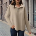 thumbnail image 2 of Towmus Half Zip Long Sleeve Sweatshirts Textured Casual Sweatshirts Long Sleeve Pullover Tops with Pockets, 2 of 4