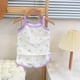 thumbnail image 2 of Odeerbi 0-10 Años Niño Niña Conjunto de Verano Con Camisola de Algodón Con Estampado Floral Conjunto de Dos Piezas Con Pantalones Cortos Y Cintura Elástica, 2 of 3