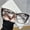 Leopard, variant on Fashion Cat Eye Anti Blue Light Glasses For Women Large Frame Ultra-light Transparent Flat Plain Glasses Simple Reading Eyewear