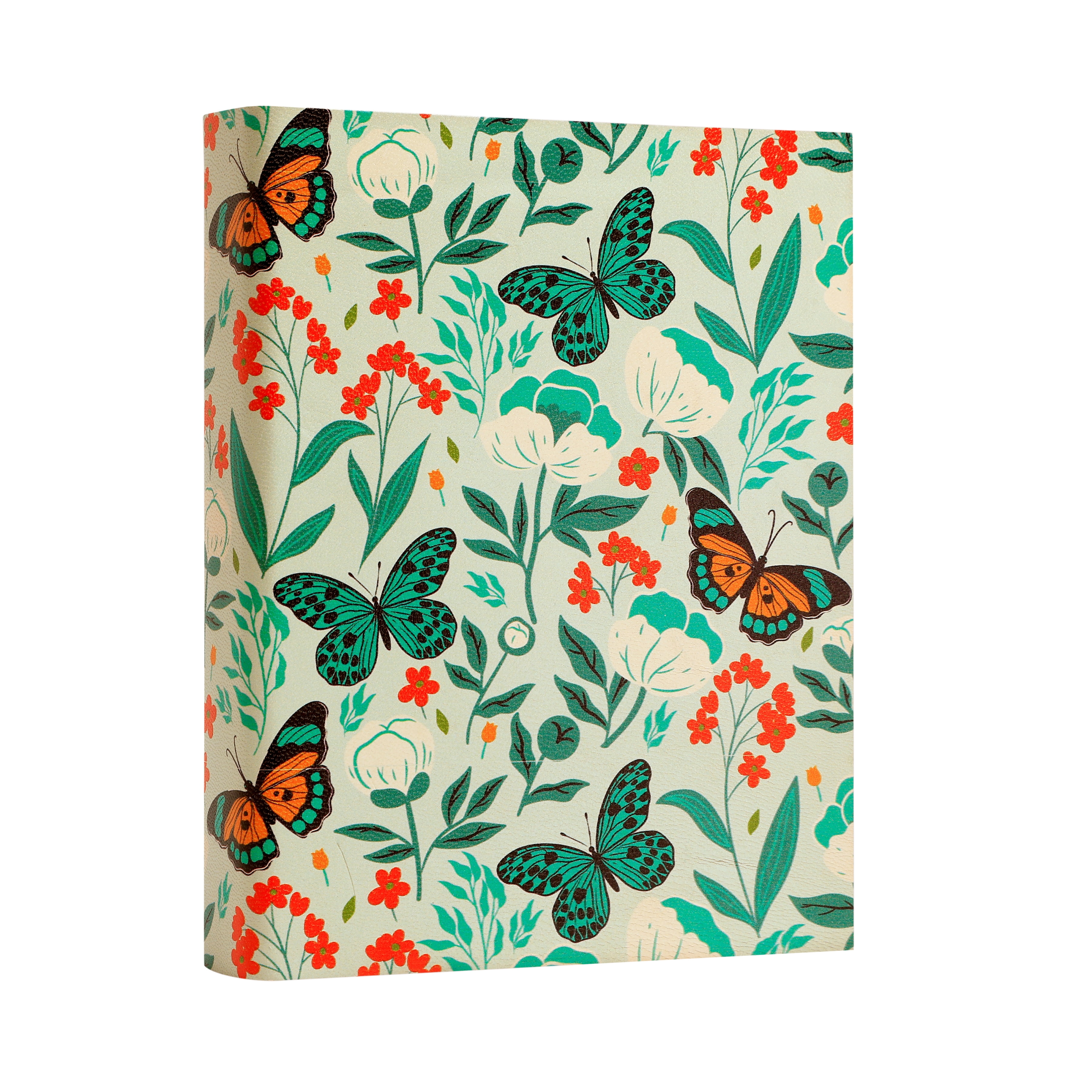 Leather Journal Writing Notebook A5 Floral Pattern