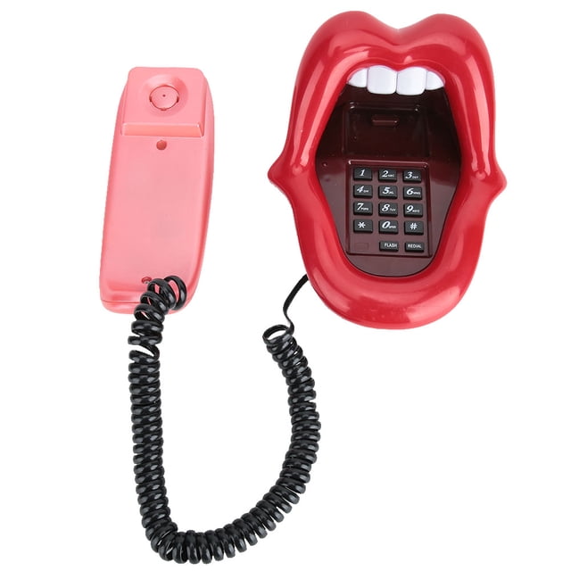 Teléfono de escritorio práctico teléfono rojo multifuncional para decoración de escritorio para el hogar para la oficina Higoodz Otros