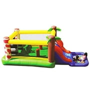 JumpOrange Waterfall Inflatable Bounce House, Commercial PVC Vinyl, with Blower