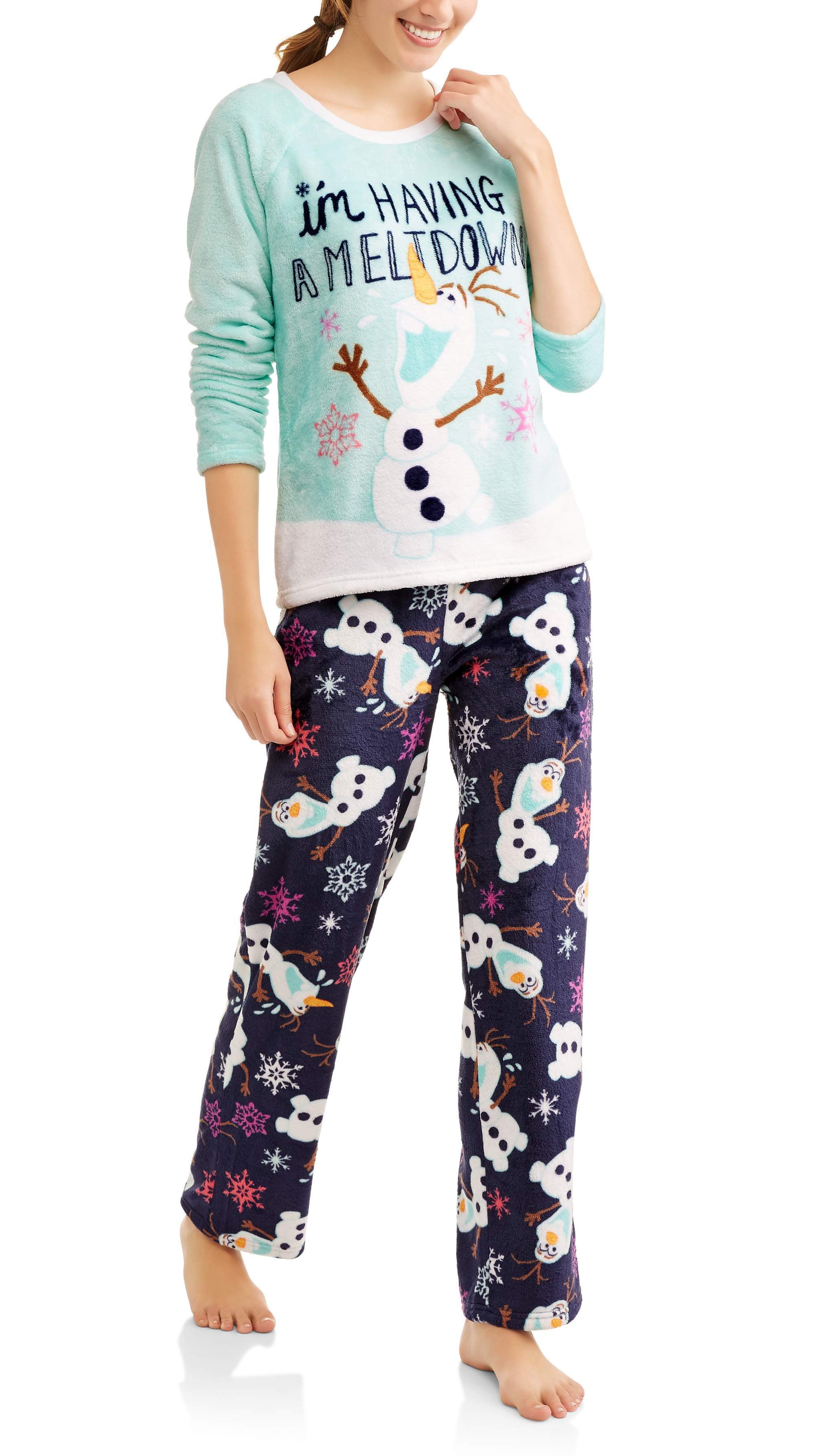 Disney Olaf Women's 2pc Pajama Set Walmart Inventory Checker BrickSeek