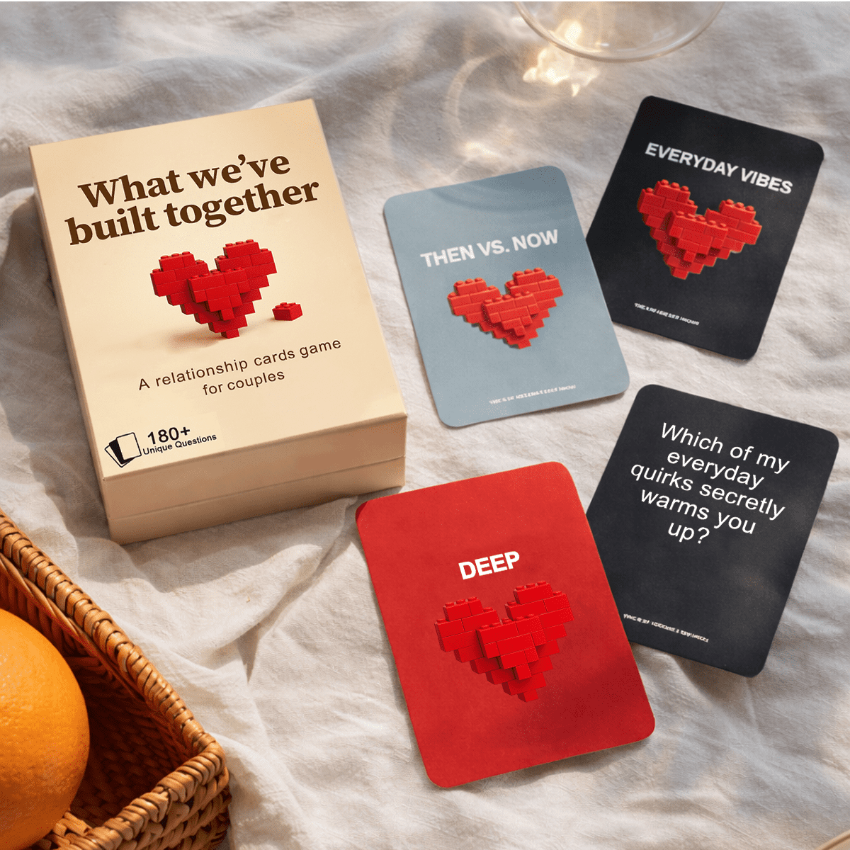 What We've Built Together – Conversation Card Game for Couples | 180 Deep Questions Across 3 Categories | Reflect, Reconnect & Rediscover Your Love Story | Perfect Anniversary Gift, Date Night Game