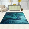 thumbnail image 3 of Area Rug Indoor 63"x48"in Non-Slip Wear Resistant Floor Mats Soft Large Carpets for Living Room Bedroom Home Decor Dark Blue Ocean Waves, 3 of 7