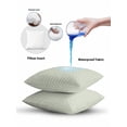 thumbnail image 6 of Outdoor Pillows Waterproof, Sage Green Botanical Throw Pillows with Inserts Included, Farmhouse Modern Striped Leaf Indoor Outdoor Decorative Lumbar Pillow for Bed/Couch/Patio 12"x20", 2Pcs, 6 of 8