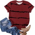 thumbnail image 4 of Samickarr Summer Savings Clearance Plus Size Summer Tops For Women Tops Dressy Casual Tunic Tops To Wear With Leggings Women's Comfortable Casual Round Neck Short Sleeve Print Top Blouse, 4 of 5