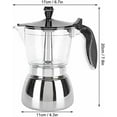 thumbnail image 4 of 6 Cups Stainless Steel Coffee Pot Coffee Maker, Moka Pot Espresso Maker Premium Heat-Resistant Acrylic Top Stainless Steel Moka Pot, Stovetop Espresso Maker for Home, 4 of 7