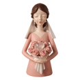 thumbnail image 1 of Estatua de la novia Zulema Rosa 18x17x35cm Resina, 1 of 7