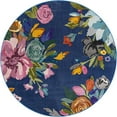 thumbnail image 1 of Unique Loom Blossom Bright Colors Area Rug 7' x 7' Round Blue/Pink, 1 of 1