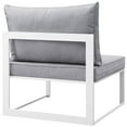 thumbnail image 6 of Modway Fortuna 9 Piece Outdoor Patio Sectional Sofa Set in White Gray, 6 of 9