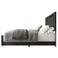 thumbnail image 5 of Home Design Olathe King Upholstered Panel Bed Frame with Channel-Tufted Headboard and Gold Acrylic Strip Accents, Black, Easy Assembly, 5 of 11
