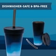 thumbnail image 7 of Silipint: Silicone 22oz Straw Tumblers: 2 Pack Moon Beam - Reusable Unbreakable Cup, Flexible, Hot/Cold, Airtight Lid, 7 of 7