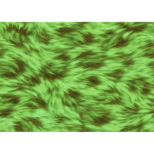 Ahgly Company Indoor Rectangle Patterned Emerald Green Area Rugs, 3' x 5'