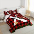 thumbnail image 3 of Manfei Merry Christmas Queen Comforter Set for Teens, Monogrammed X Bedding Sets, Initial Letter Reversible Bedding Comforter Set, Luxury Bedroom Decor, 3 Pieces, 3 of 8