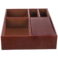 thumbnail image 2 of Mesita de noche, joyero, tocador, caja de almacenamiento de cuero sintético para teléfono, llaves, billetera, reloj y gafas., 2 of 6