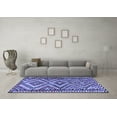 thumbnail image 3 of Ahgly Company Machine Washable Indoor Rectangle Persian Blue Traditional Area Rugs, 5' x 7', 3 of 4