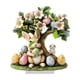 thumbnail image 2 of Easter Bunny Flat Decor, Cute Eggs Home Festive Decoration, 2D Wall Shelf Accent, Spring Seasonal Wall Art, Foldable Desktop Ornament, Wooden Base Design, for Living Room, 2 of 7