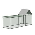 thumbnail image 7 of Chicken Coop, Large Metal Chicken Run, Outdoor Chicken Pen with Waterproof and Anti-UV Cover, Walk-In Chicken House with Lockable Door, Heavy Duty Poultry Cage for Yard, Farm Use, 7 of 7