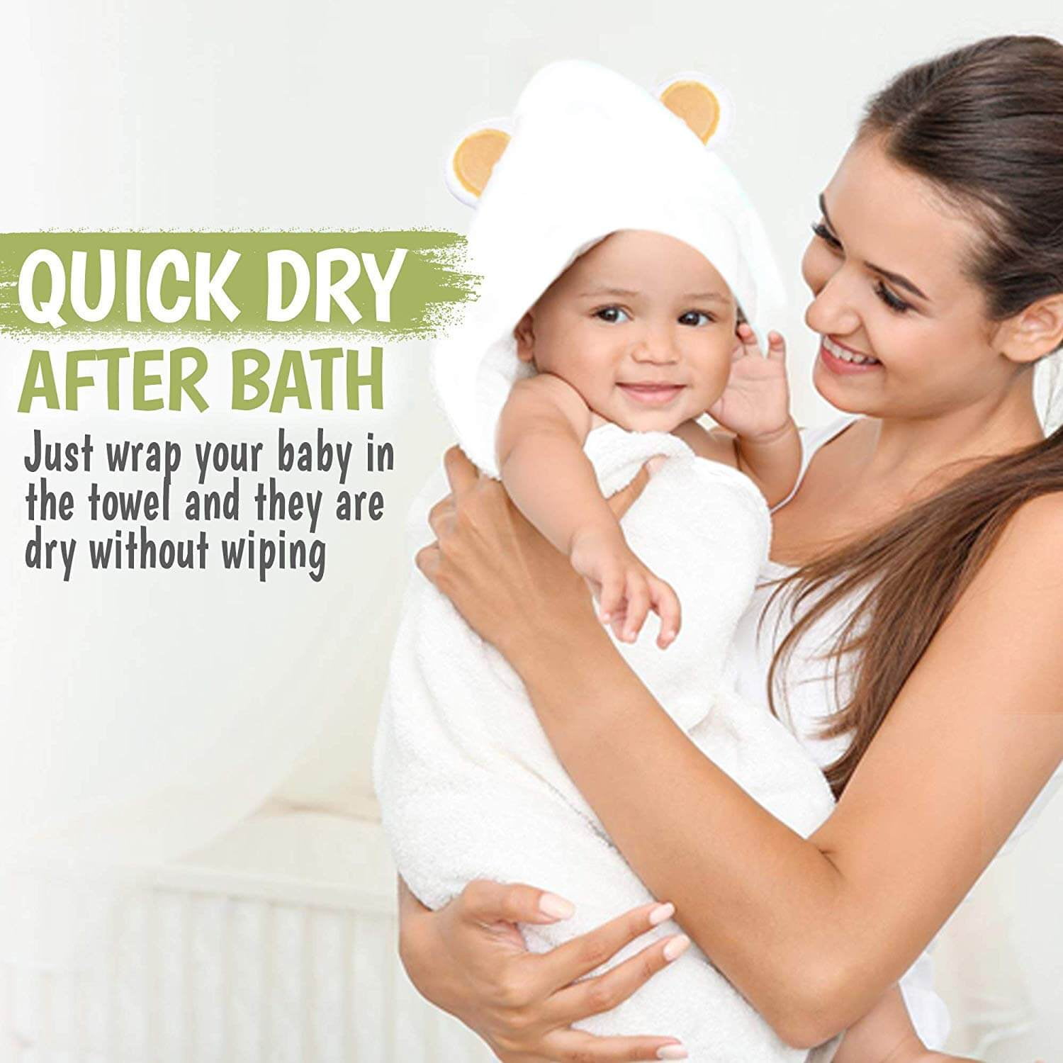 large baby hooded bath towels