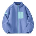thumbnail image 5 of UAYOTSE Toddler Unisex Kids Fleece Jacket Lightweight Outerwear Boys Girls Long Sleeve Fall Zip Up(S85-Sky Blue,11-12 Years), 5 of 6