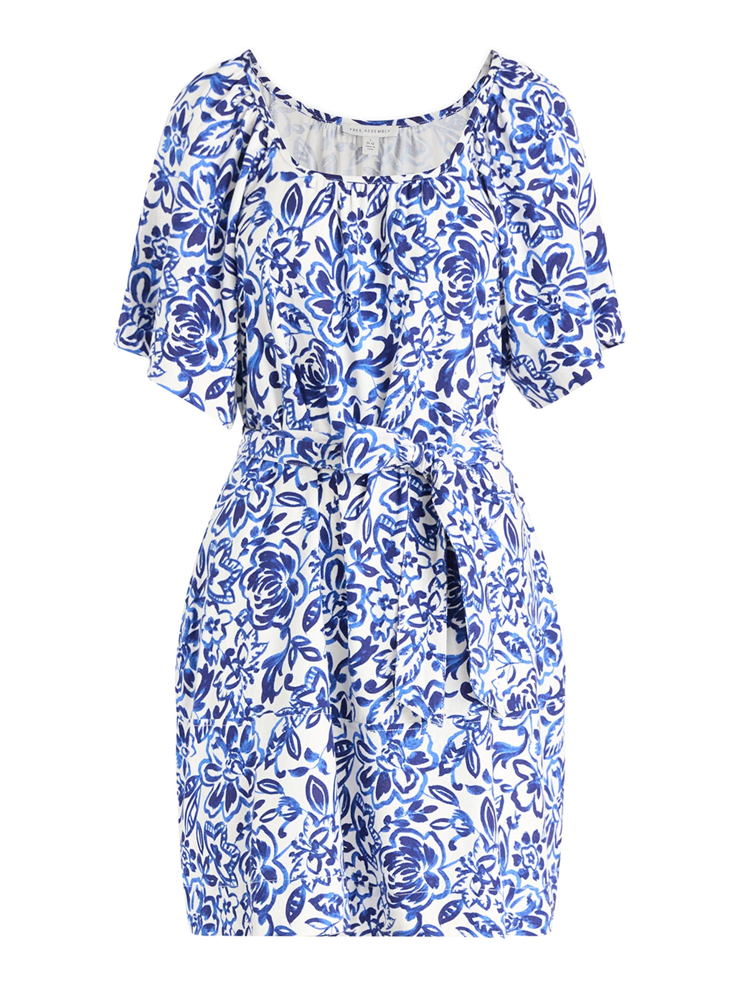 Free Assembly Women's Square Neck Mini Dress, Sizes XS-XXL