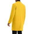 thumbnail image 3 of INSPIRE CHIC Men's Coat Notched Lapel Single Breasted Mid-Weight Long Sleeve Coat 2XL Golden Yellow, 3 of 7
